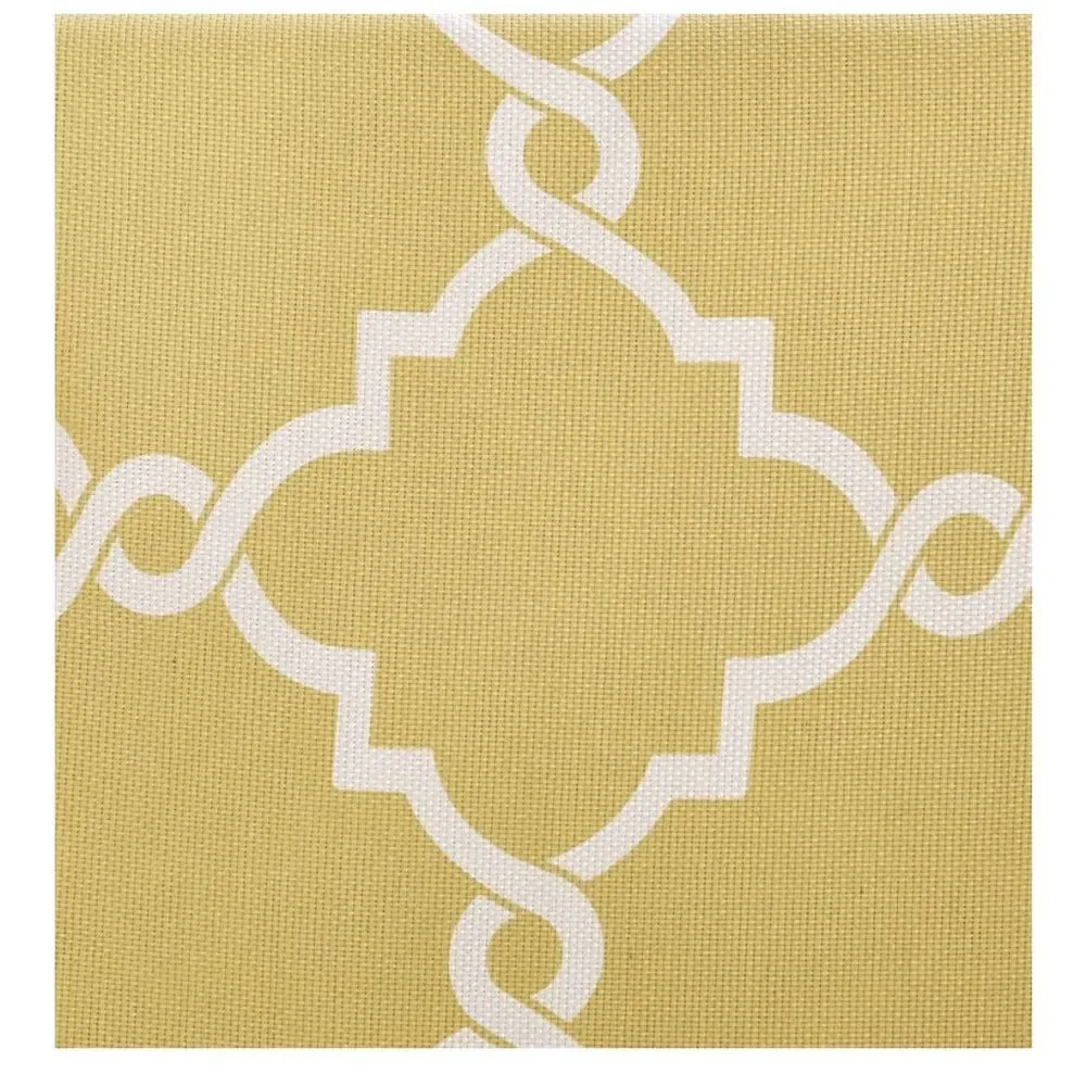 Madison Park Saratoga Single Fretwork 1 Panel Grommet Top 50x63, Yellow/White